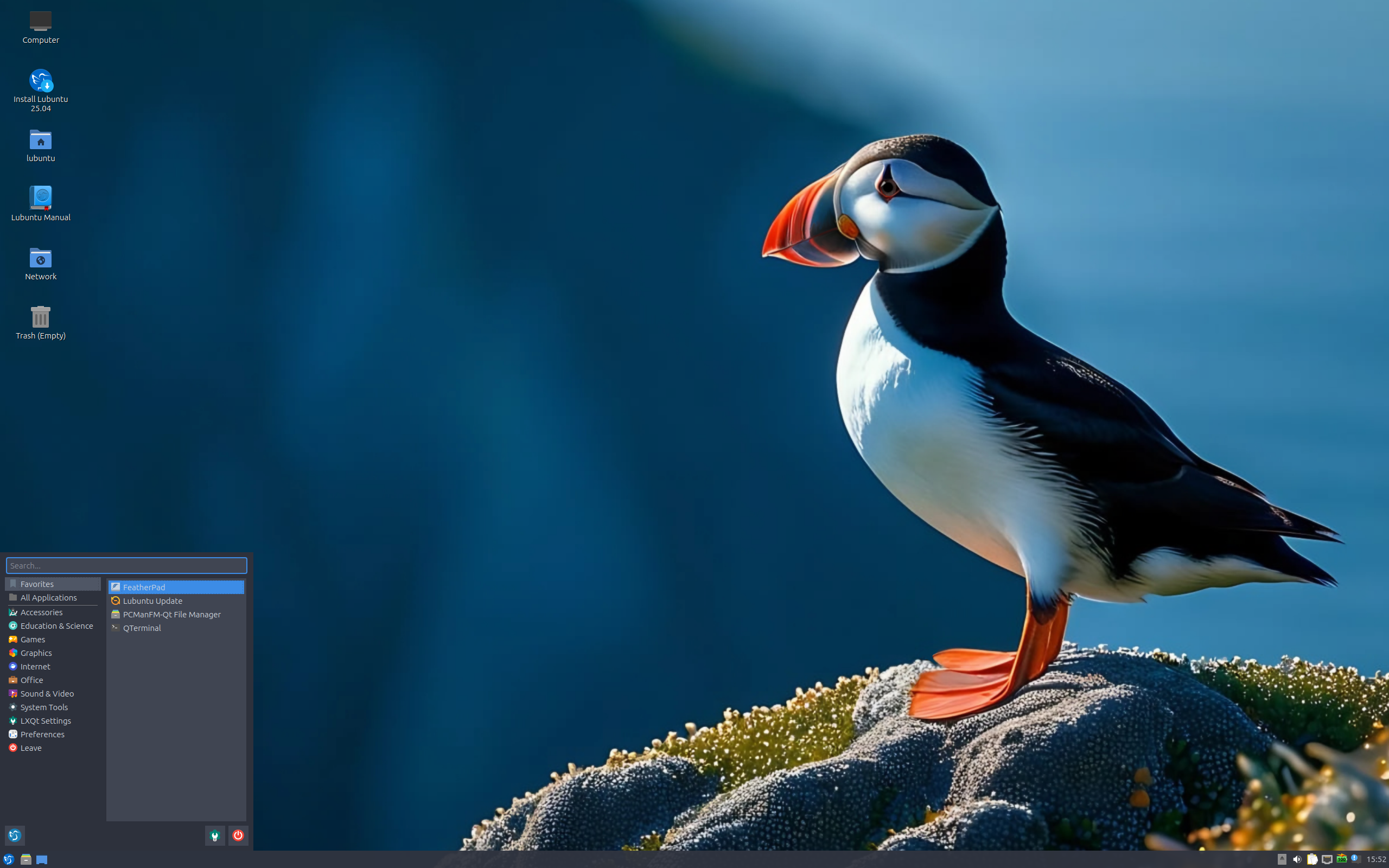 Lubuntu desktop screenshot: 25.04