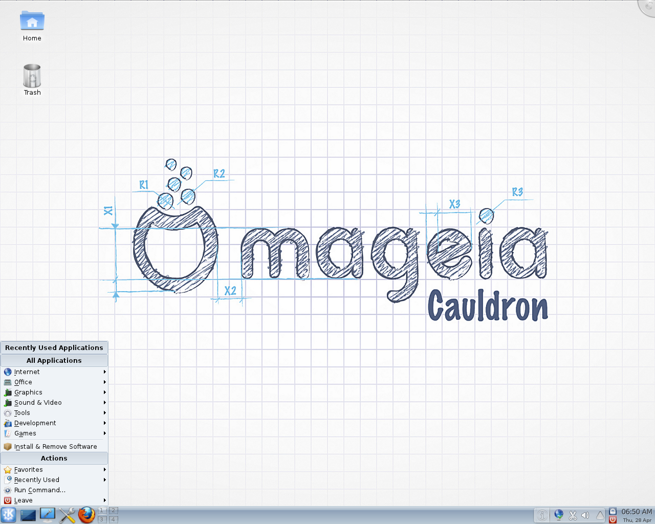 Mageia desktop screenshot: 1 beta2