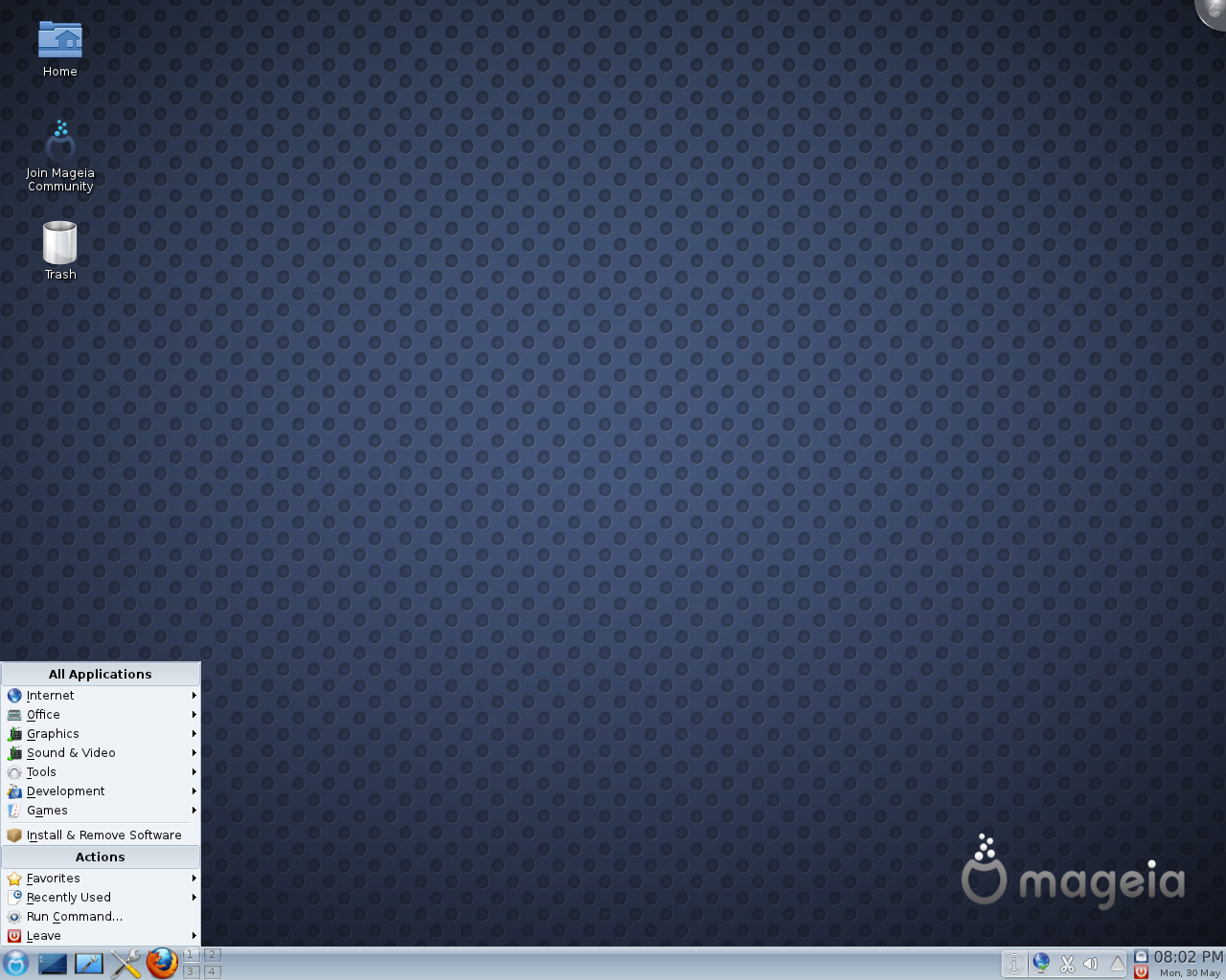 Mageia desktop screenshot: 1