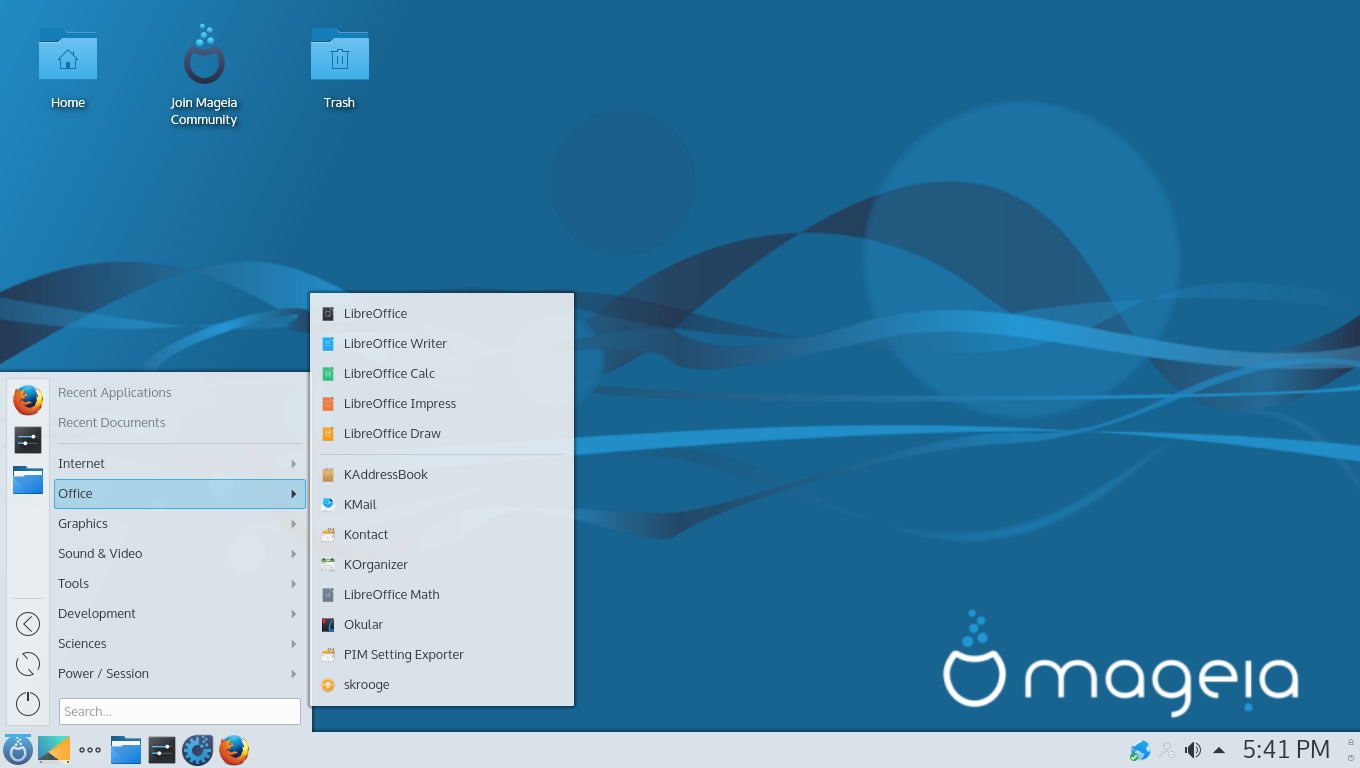 Mageia desktop screenshot: 6 plasma