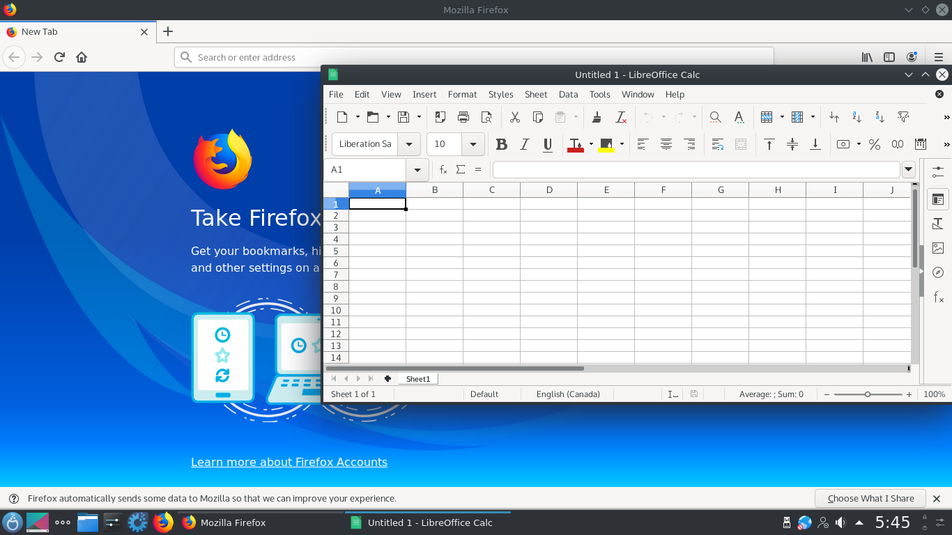 Mageia desktop screenshot: 7 apps
