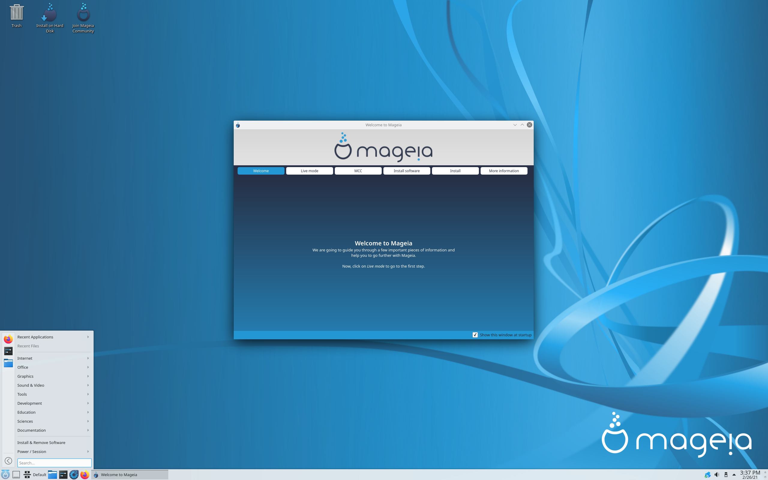 Mageia desktop screenshot: 8