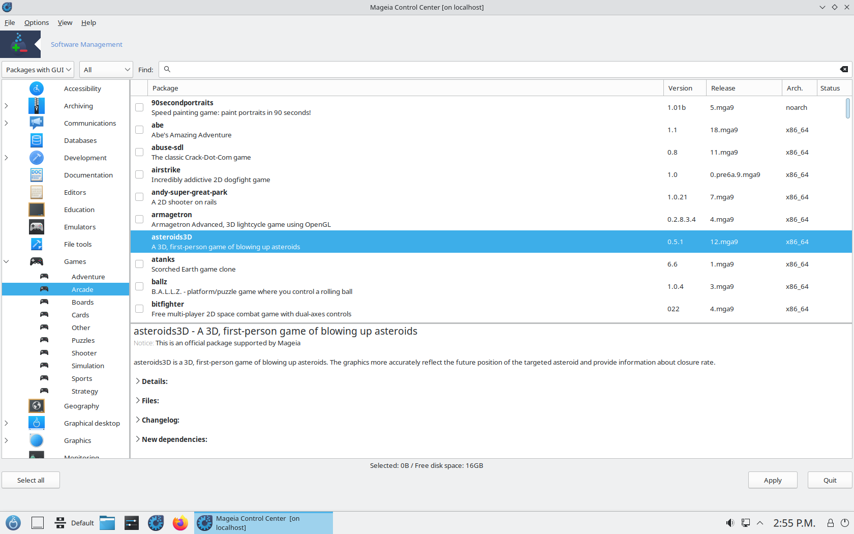Mageia desktop screenshot: 9 software