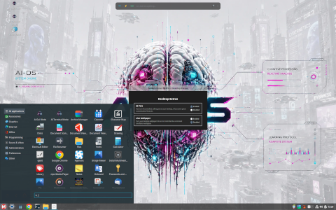 MakuluLinux desktop screenshot: Distribution overview