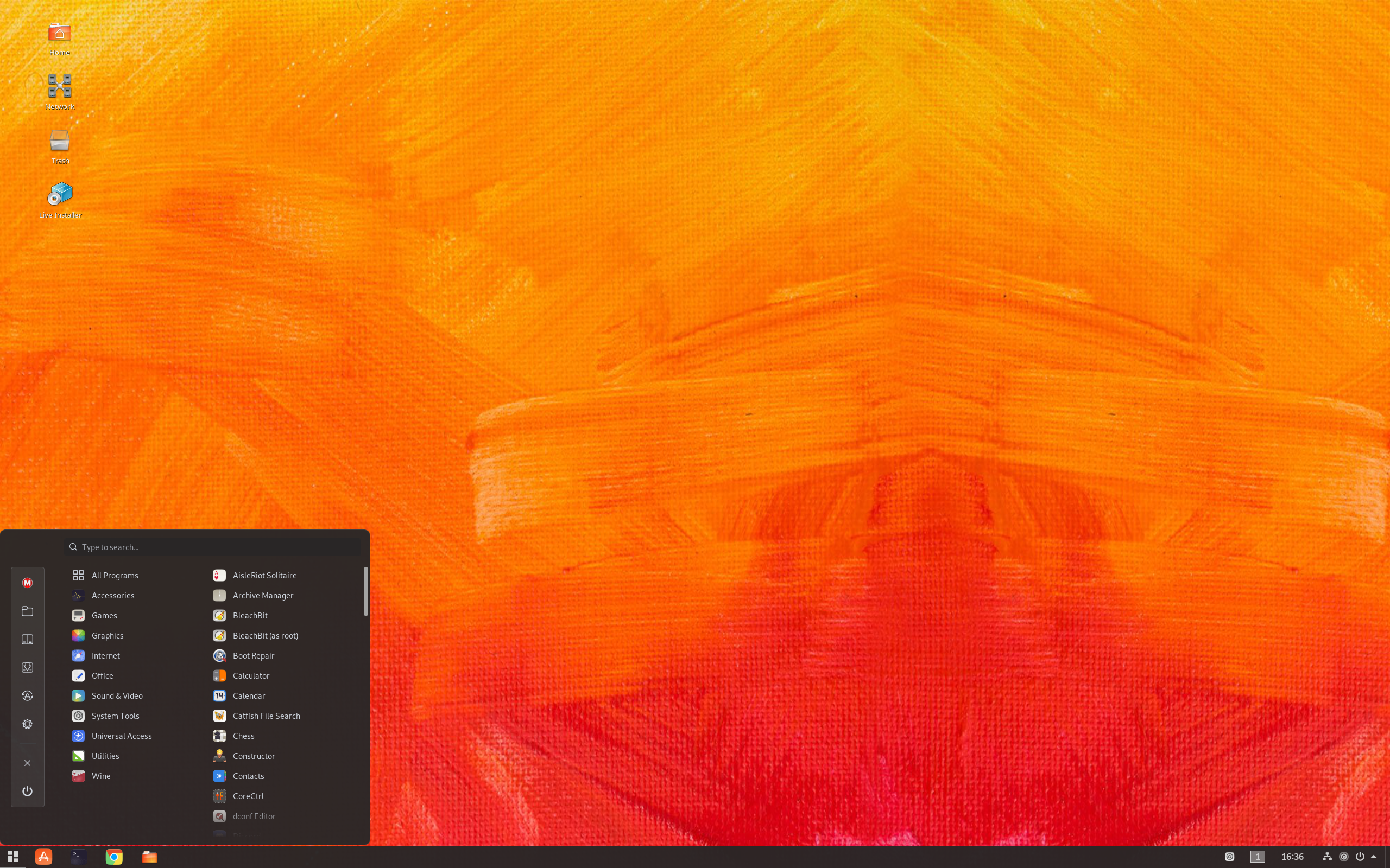 MakuluLinux desktop screenshot: 2020 08 16