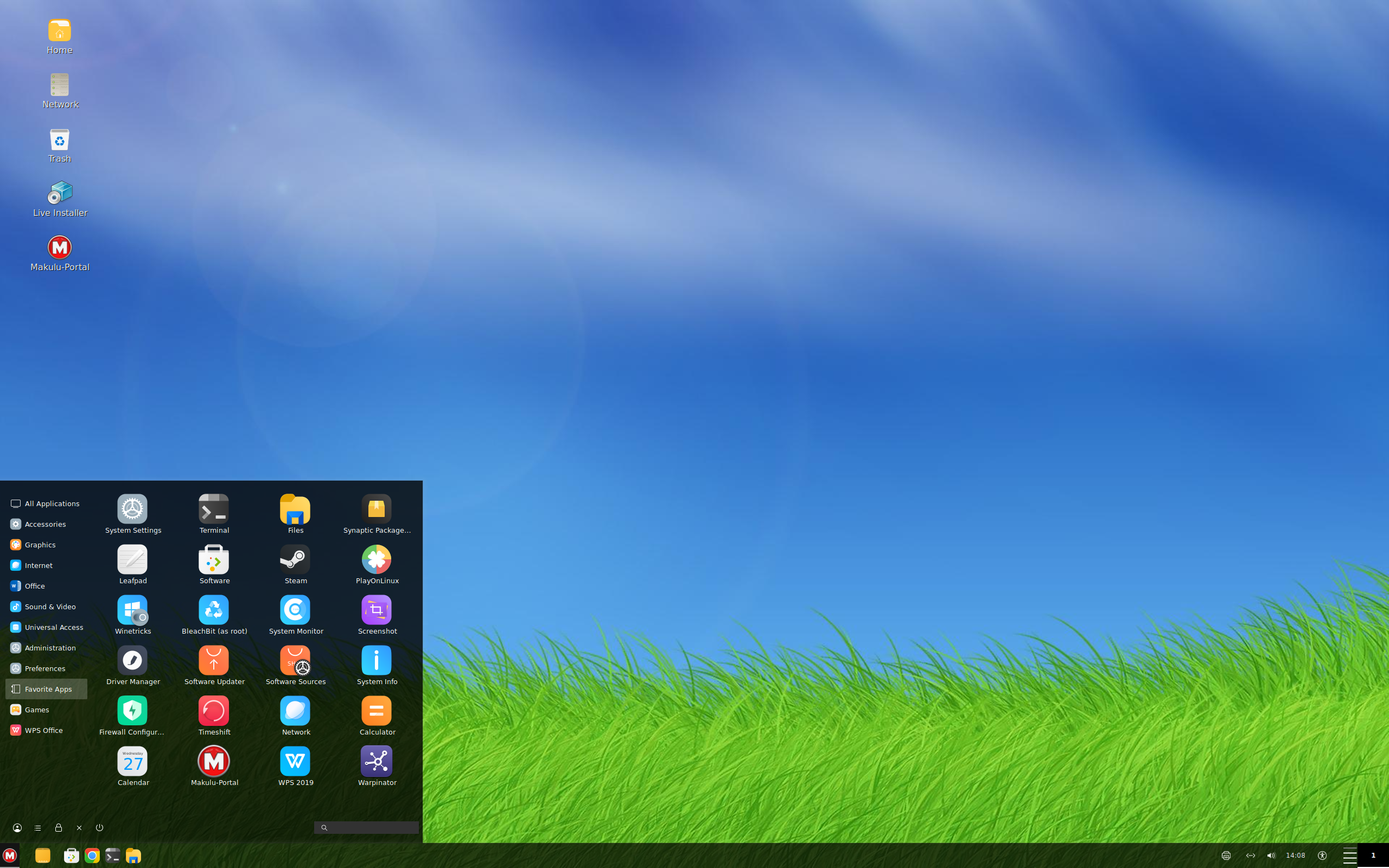 MakuluLinux desktop screenshot: 2021 03 05
