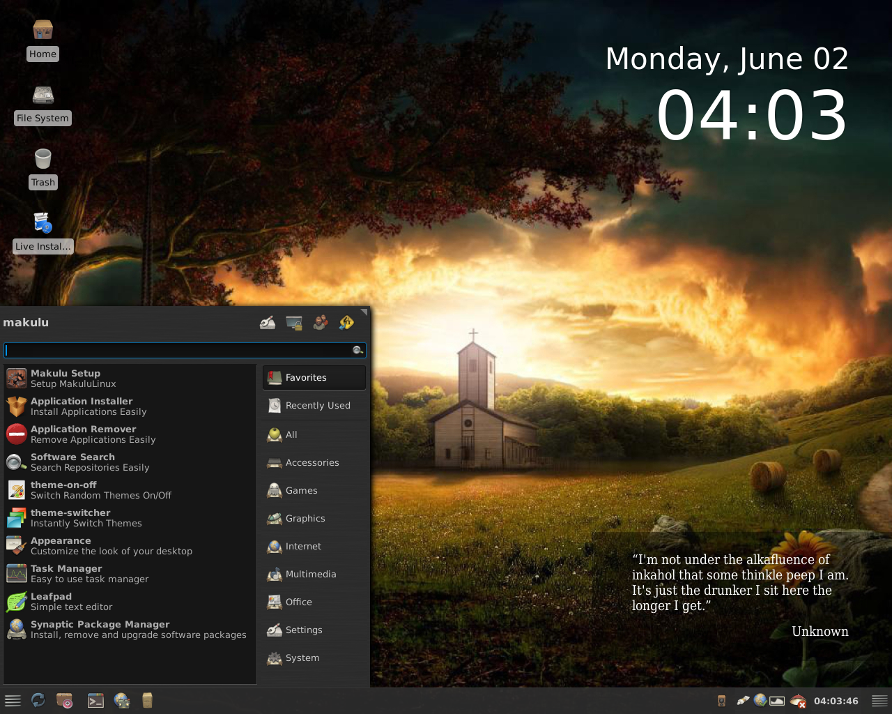 MakuluLinux desktop screenshot: 6.1