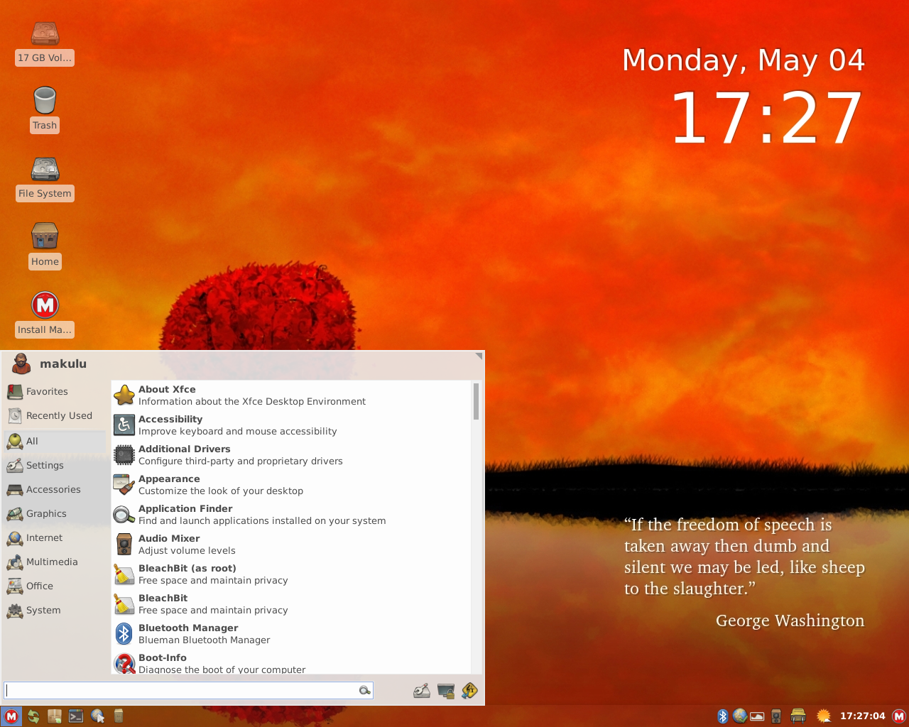 MakuluLinux desktop screenshot: 9