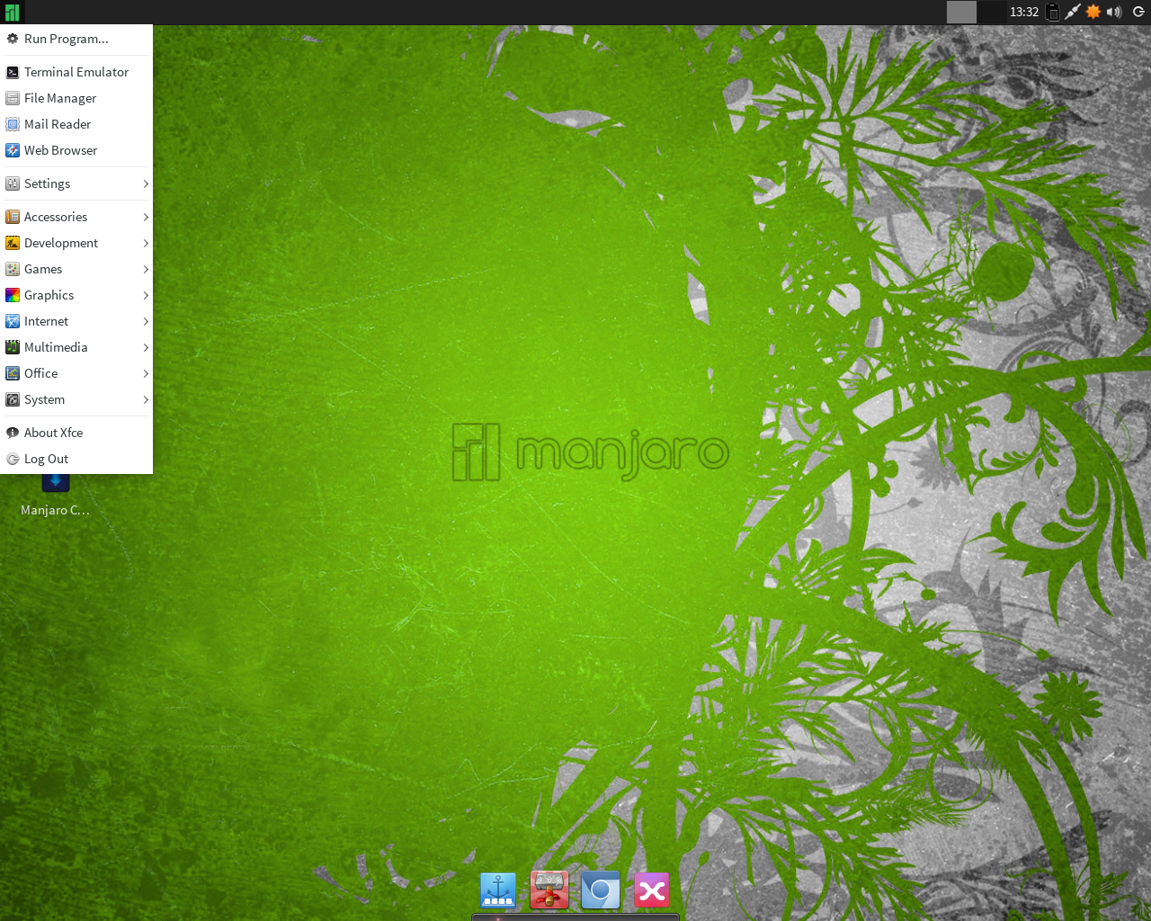 Manjaro desktop screenshot: 0.8.4