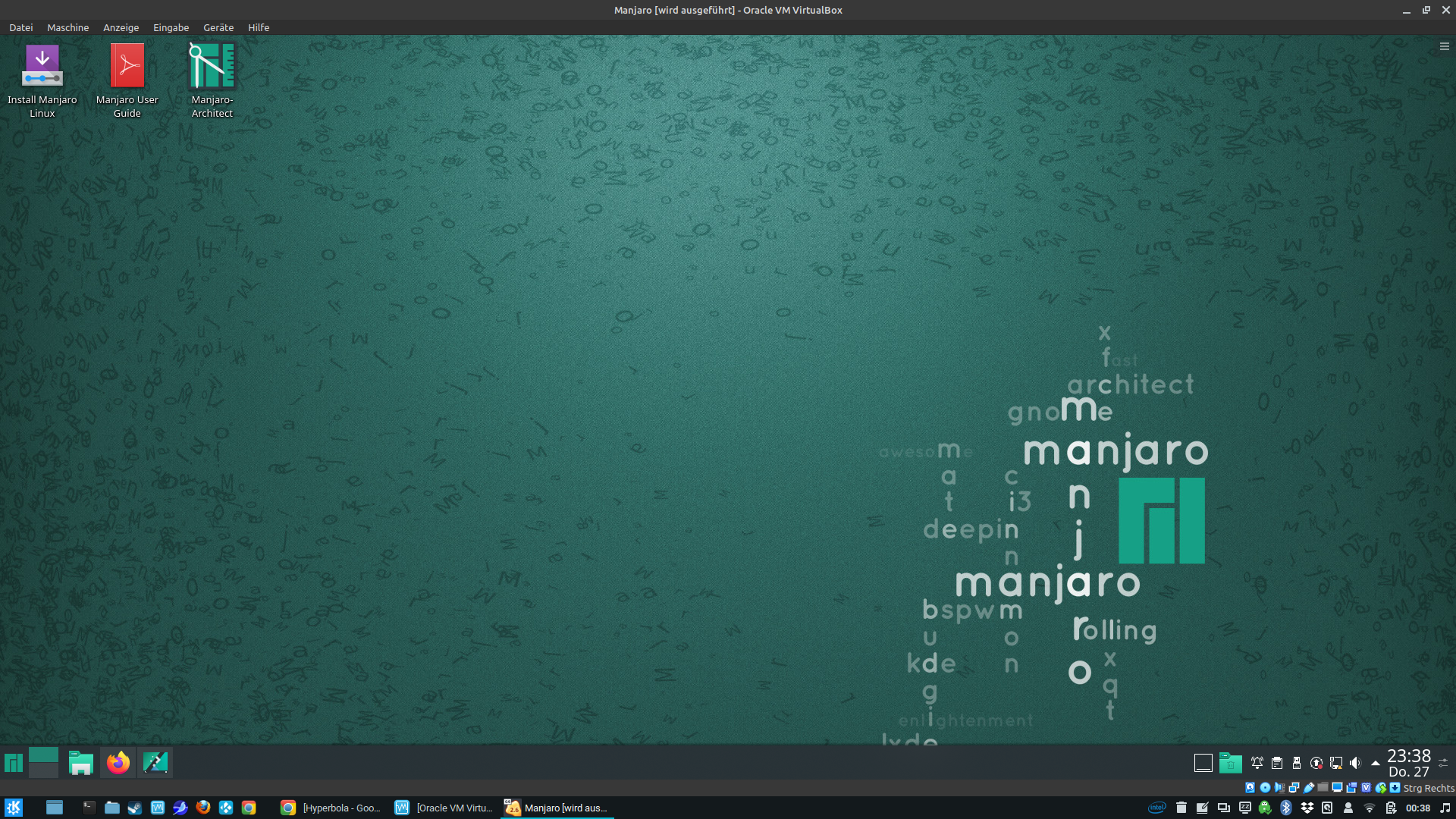 Manjaro desktop screenshot: 19.0 desktop