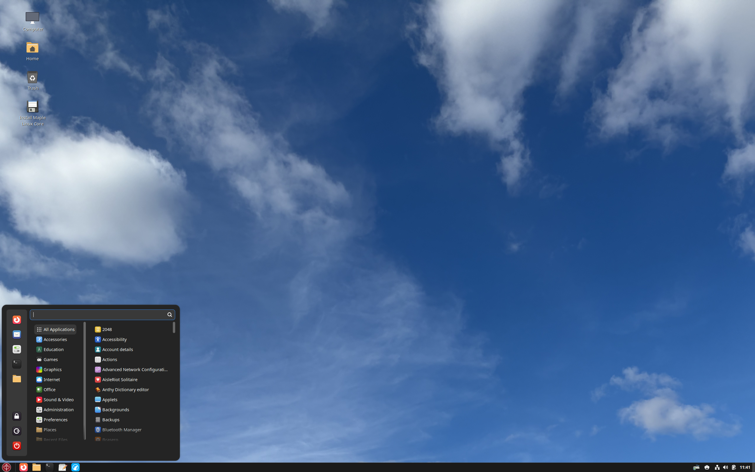 Maple desktop screenshot: 1.2