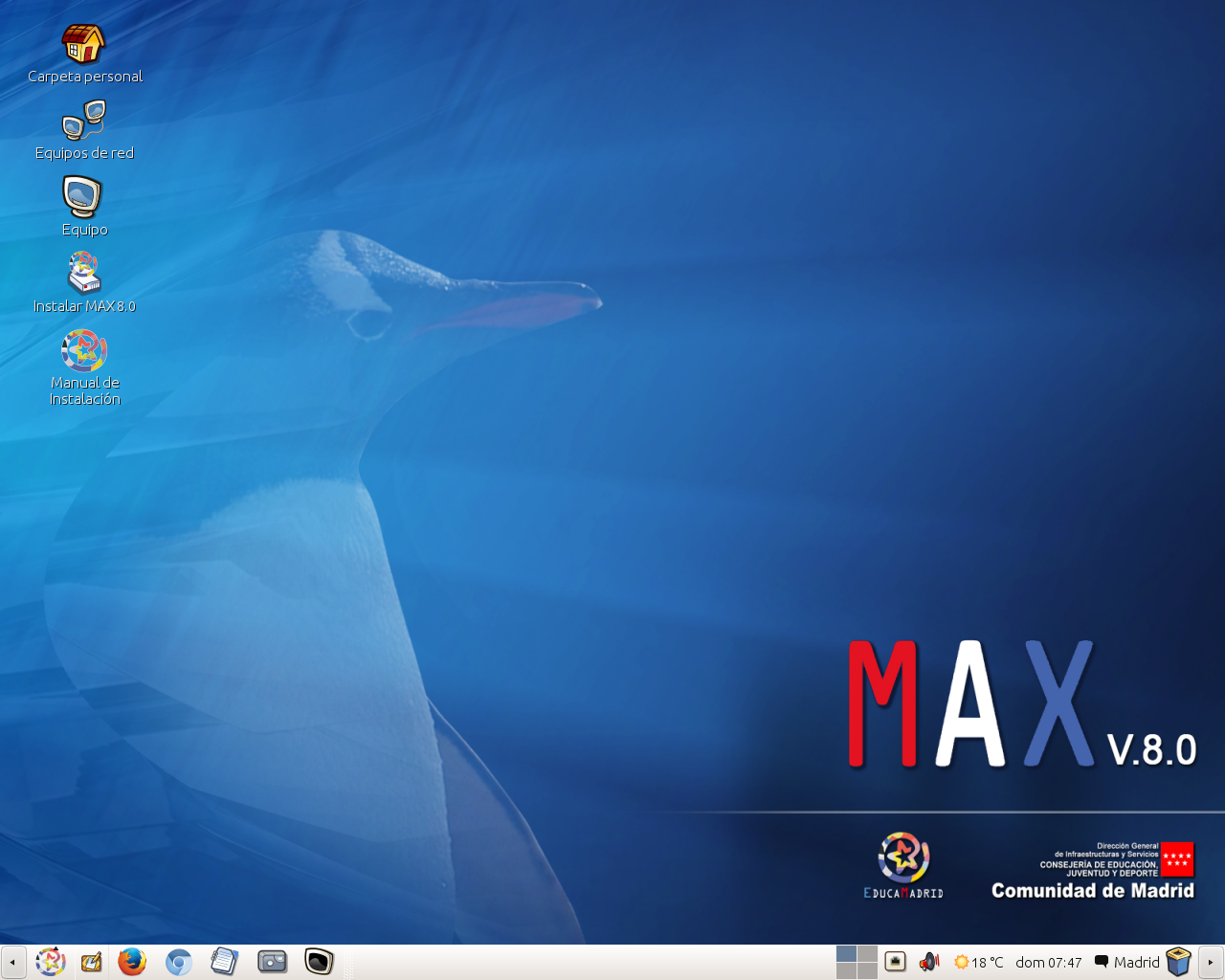MAX desktop screenshot: 8.0