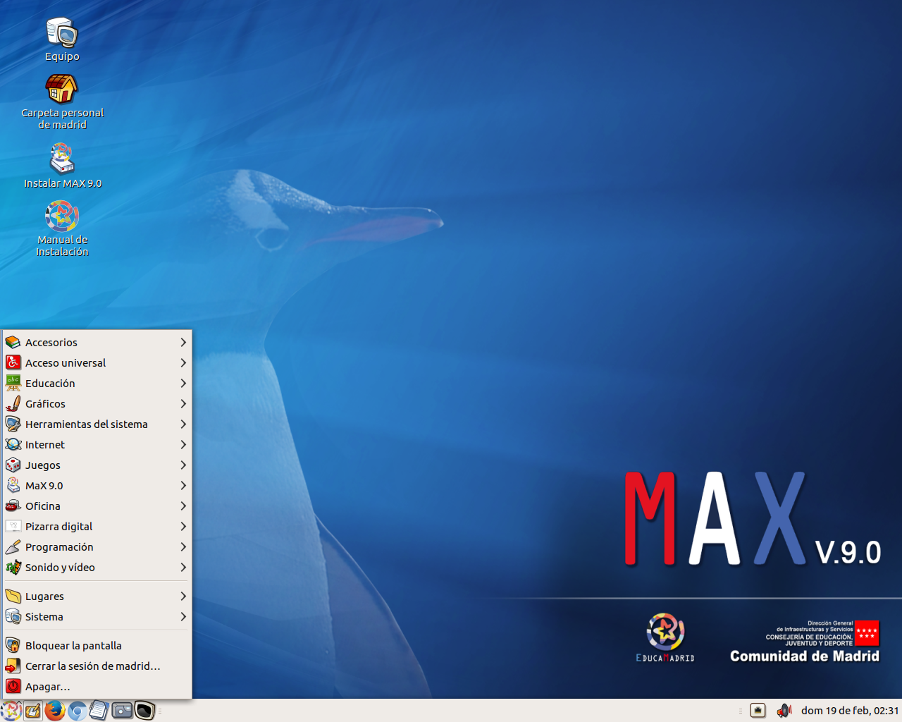 MAX desktop screenshot: 9.0