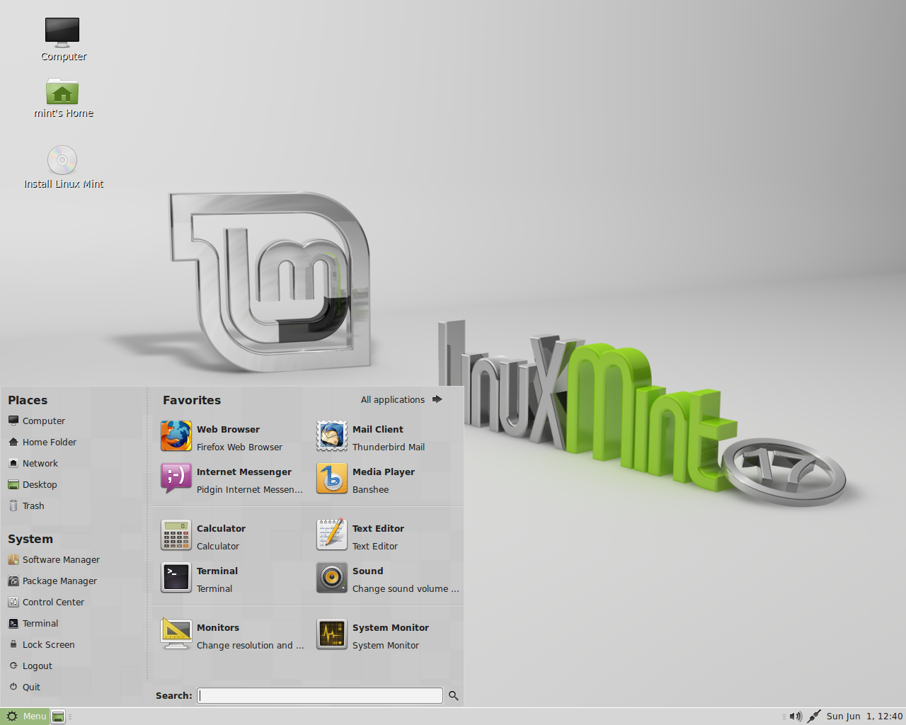Linux Mint desktop screenshot: 17 mate