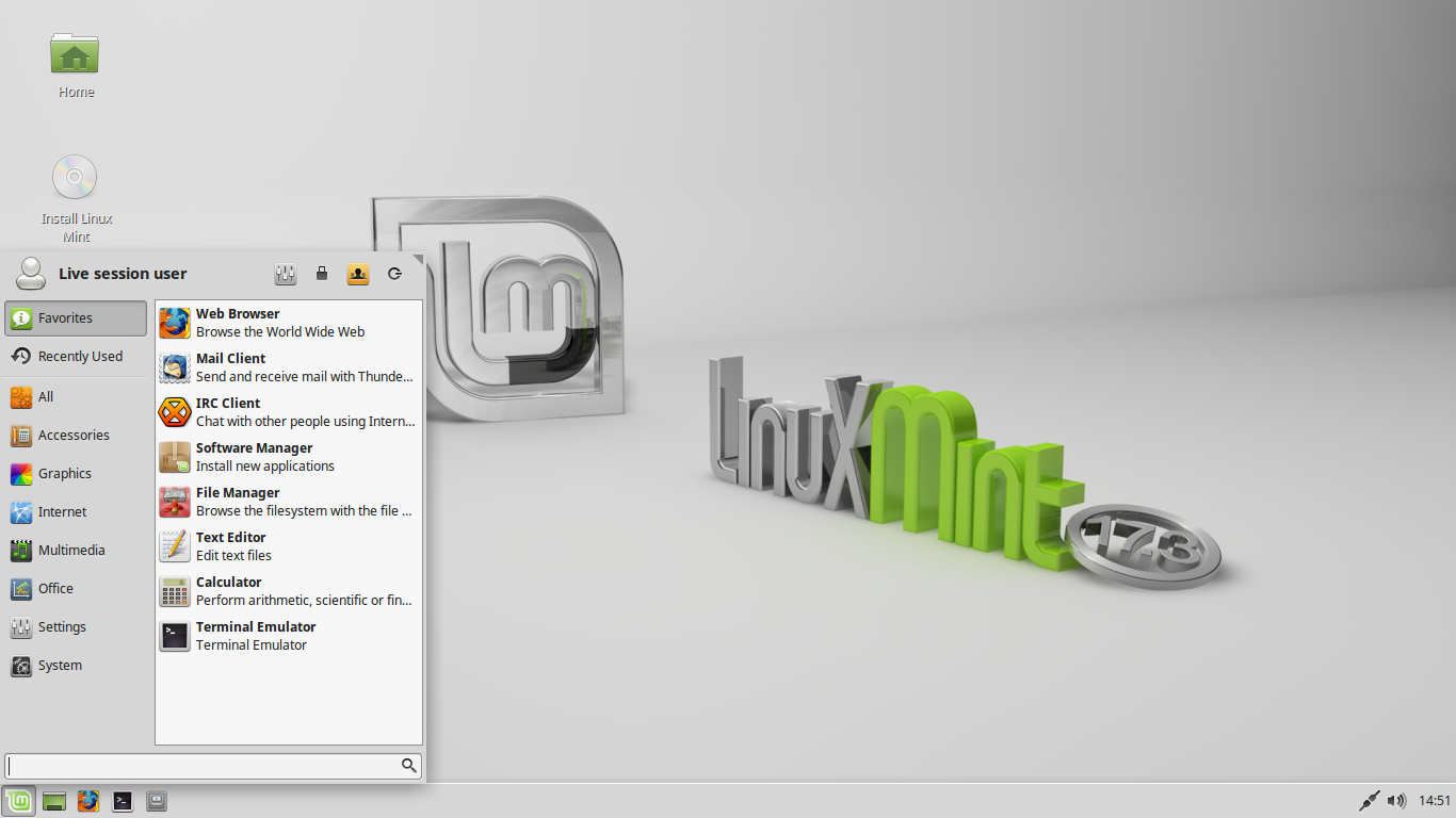 Linux Mint desktop screenshot: 17.3 xfce