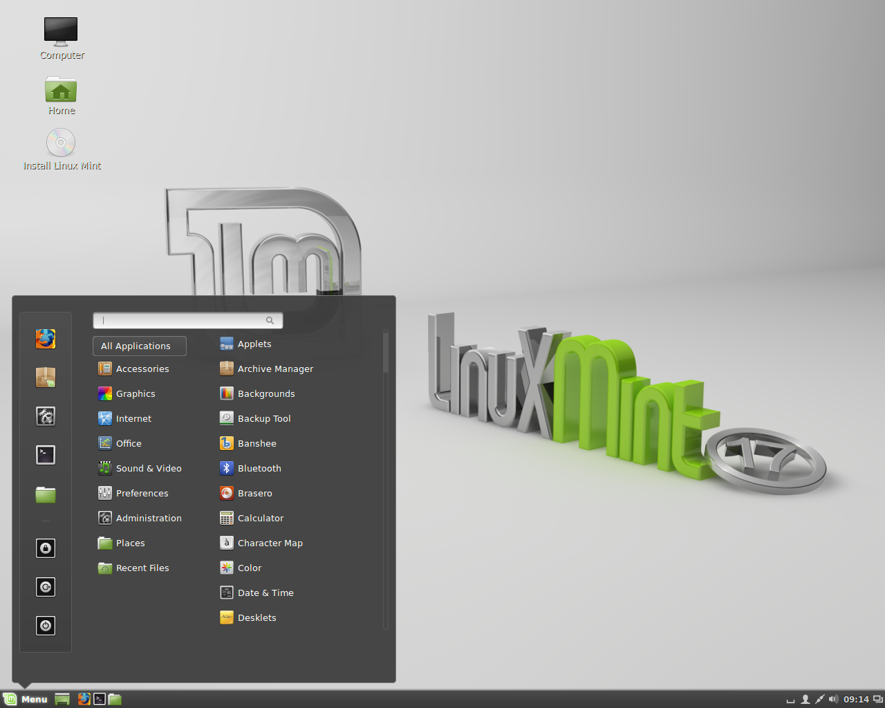Linux Mint desktop screenshot: 17