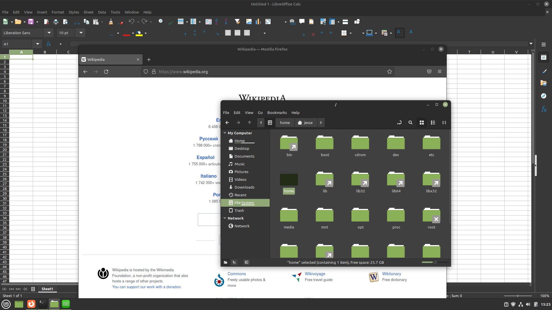 Linux Mint desktop screenshot: 21 apps