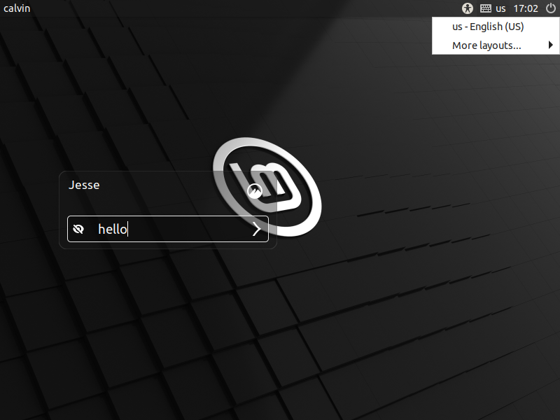 Linux Mint desktop screenshot: 21.2 login