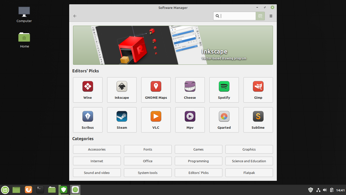 Linux Mint desktop screenshot: 4 software