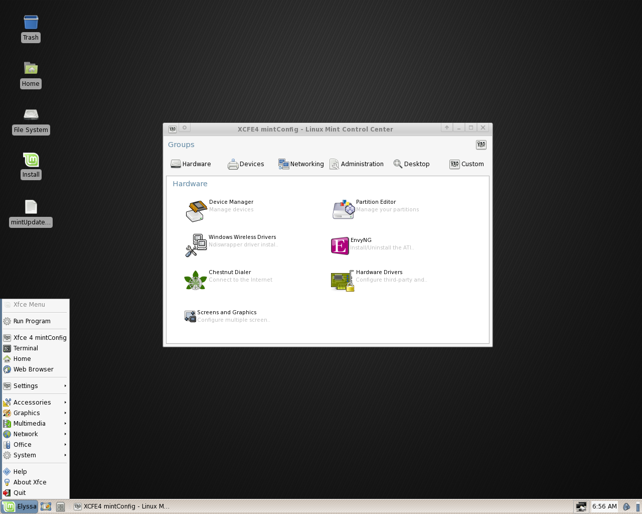 Linux Mint desktop screenshot: 5 xfce