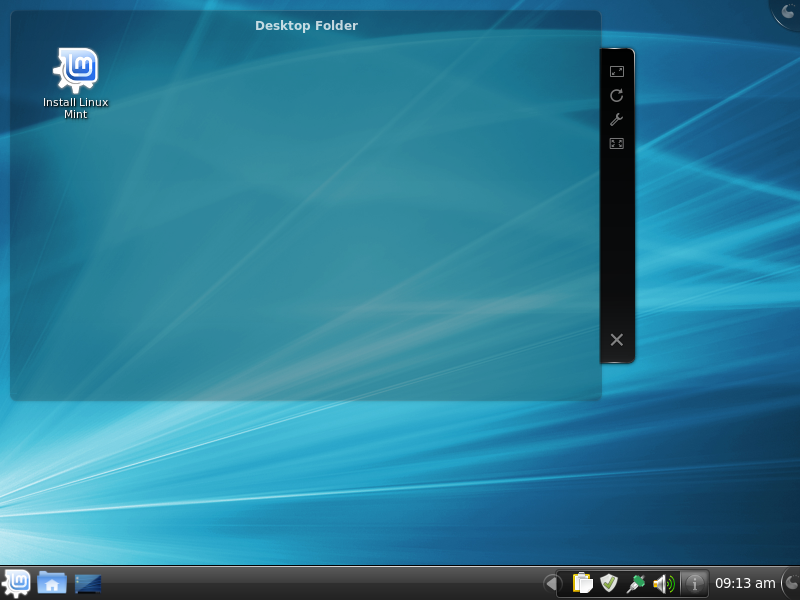 Linux Mint desktop screenshot: 9 kde desktop