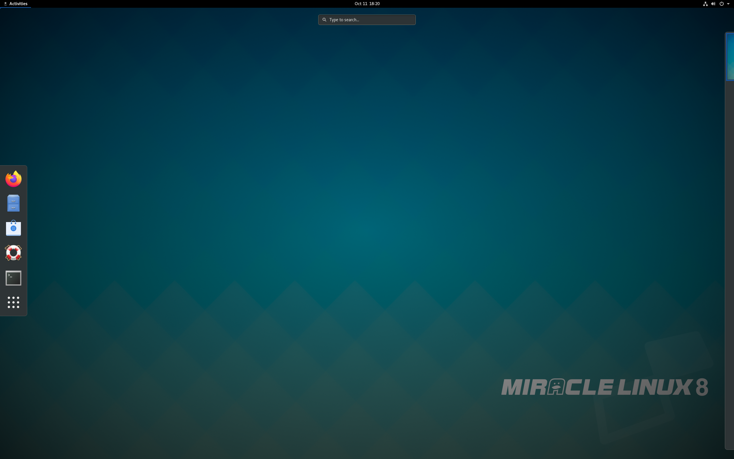 MIRACLE desktop screenshot: 8.4