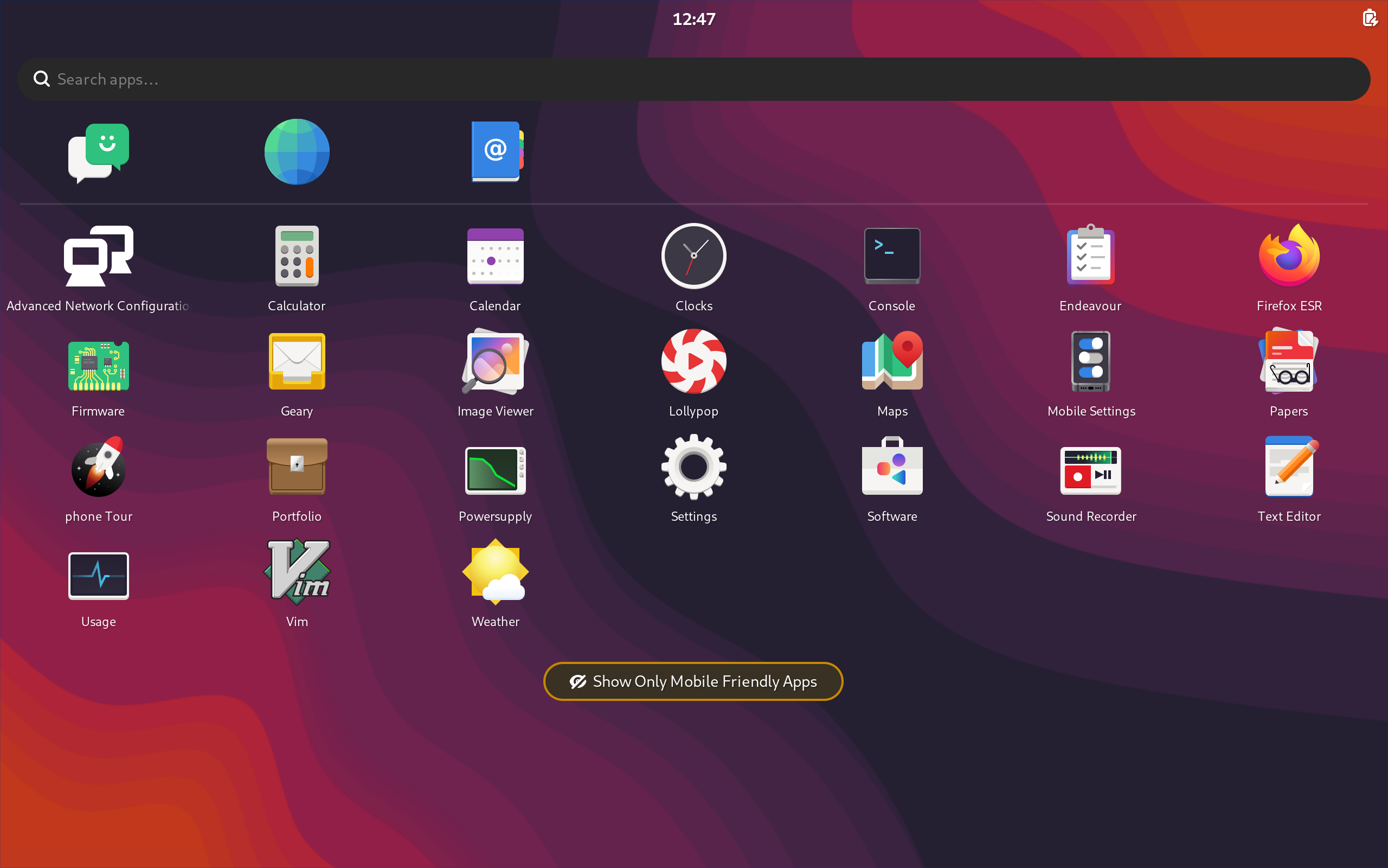 Mobian desktop screenshot: 20251002 phosh