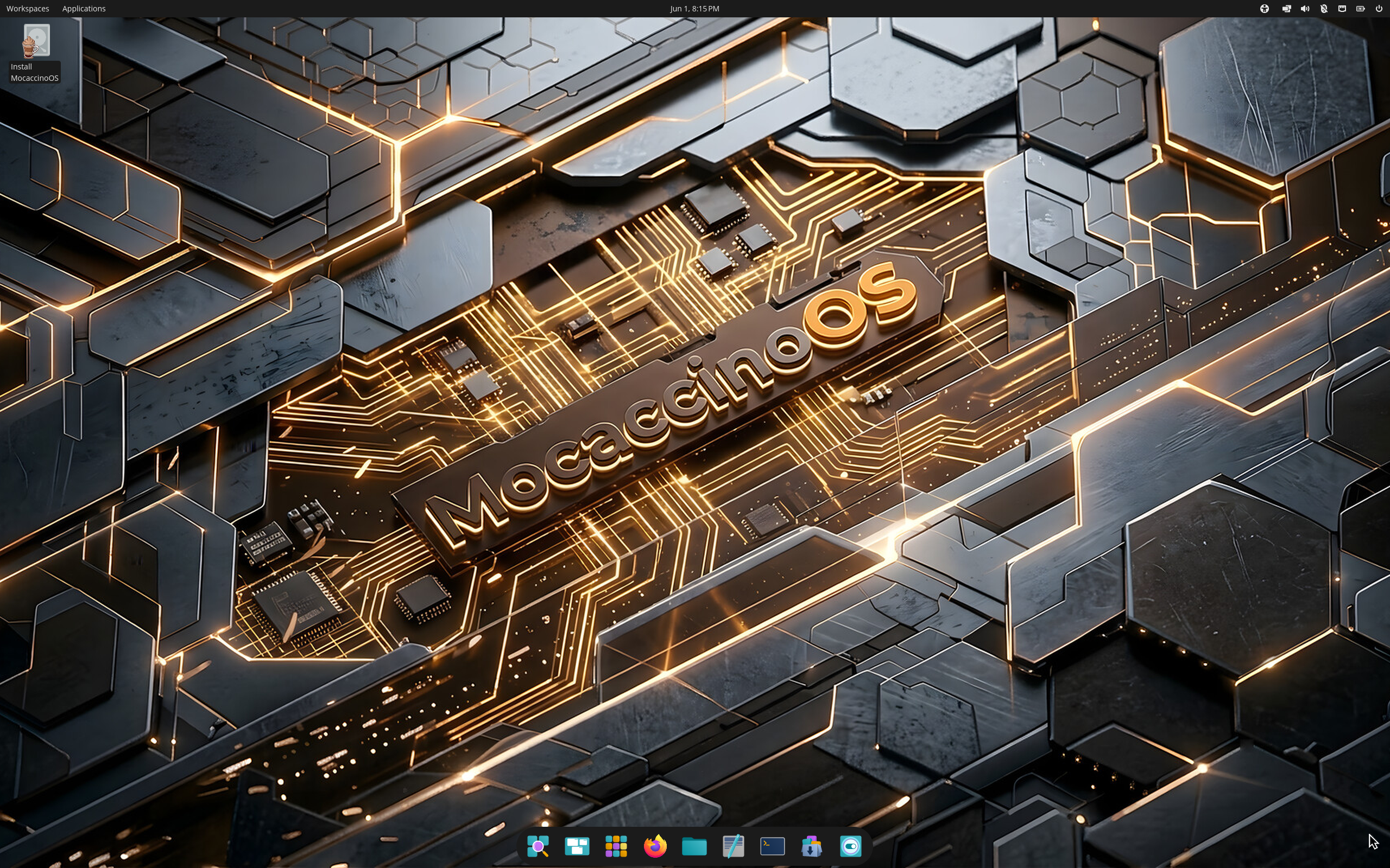 MocaccinoOS desktop screenshot: 26.06 cosmic