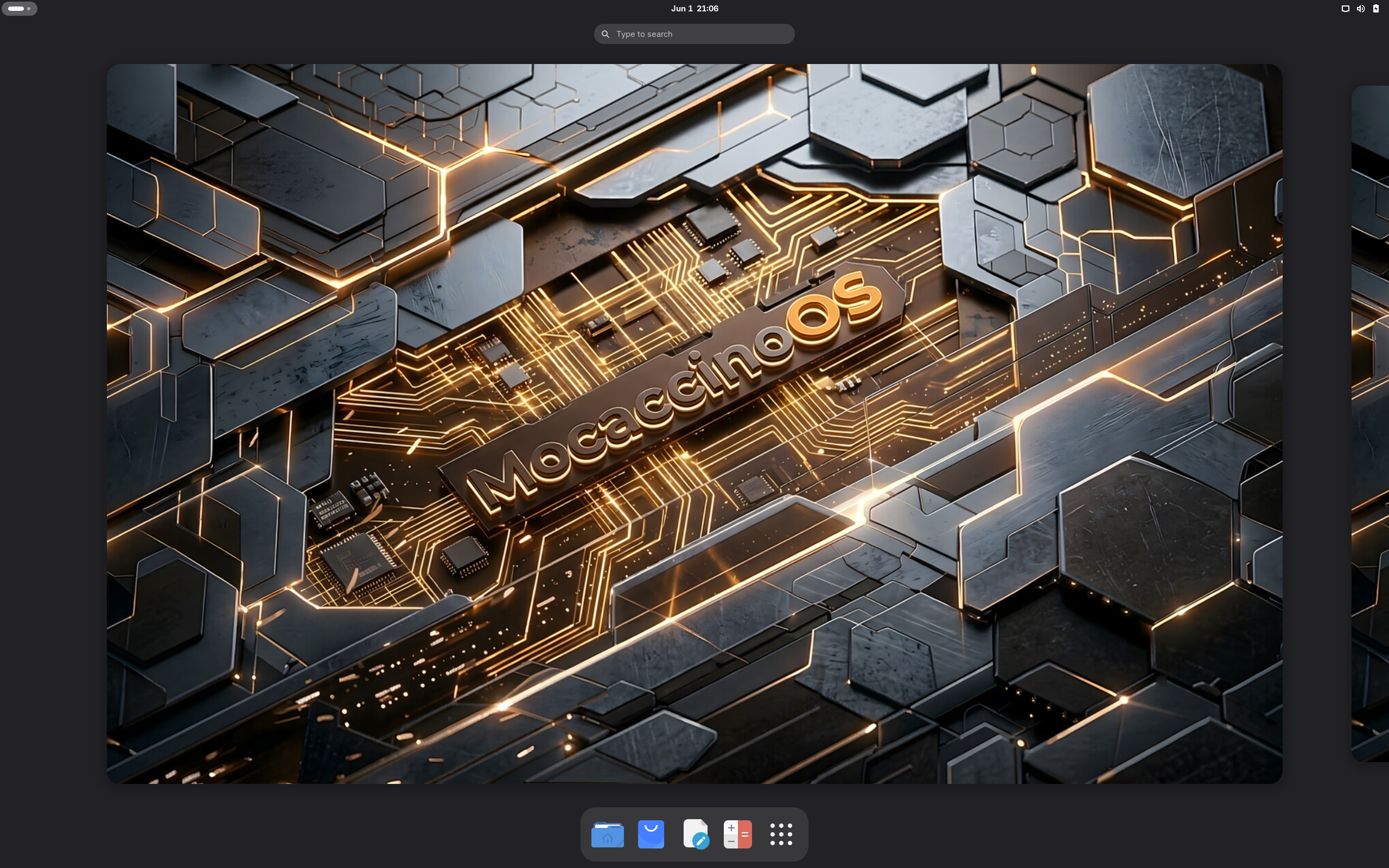 MocaccinoOS desktop screenshot: 26.06 gnome