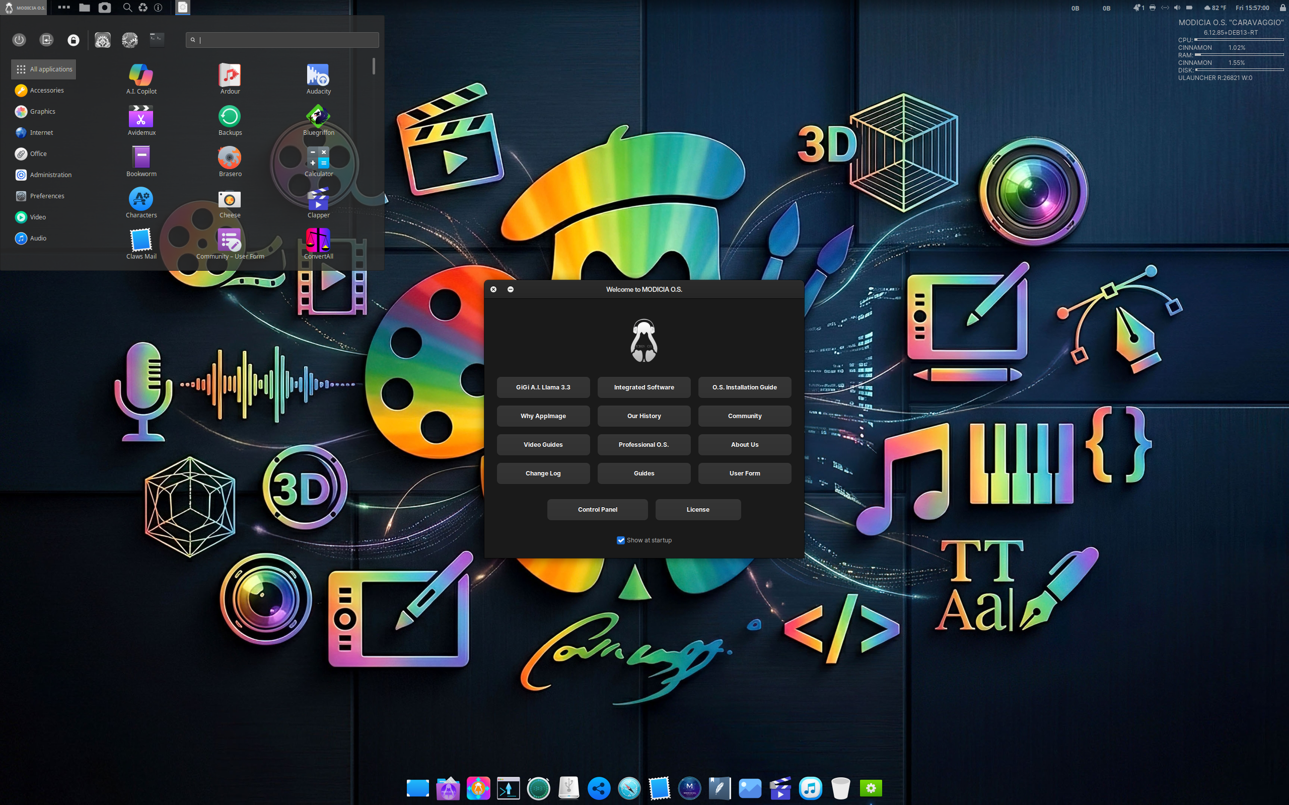 MODICIA desktop screenshot: 6.12.85