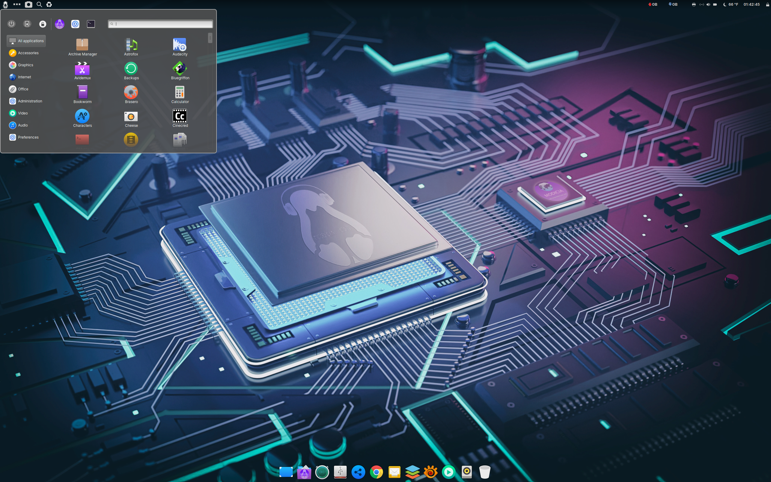 MODICIA desktop screenshot: 6.12.9