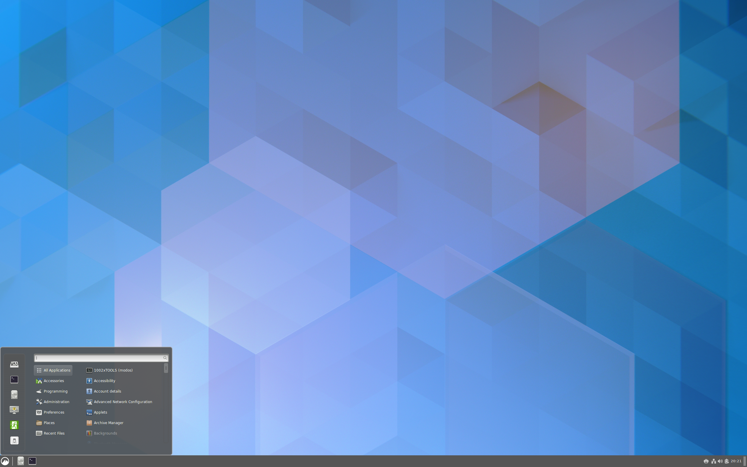 MODOS desktop screenshot: 0.8