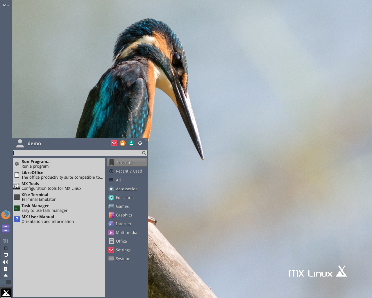 MX Linux desktop screenshot: 16.1