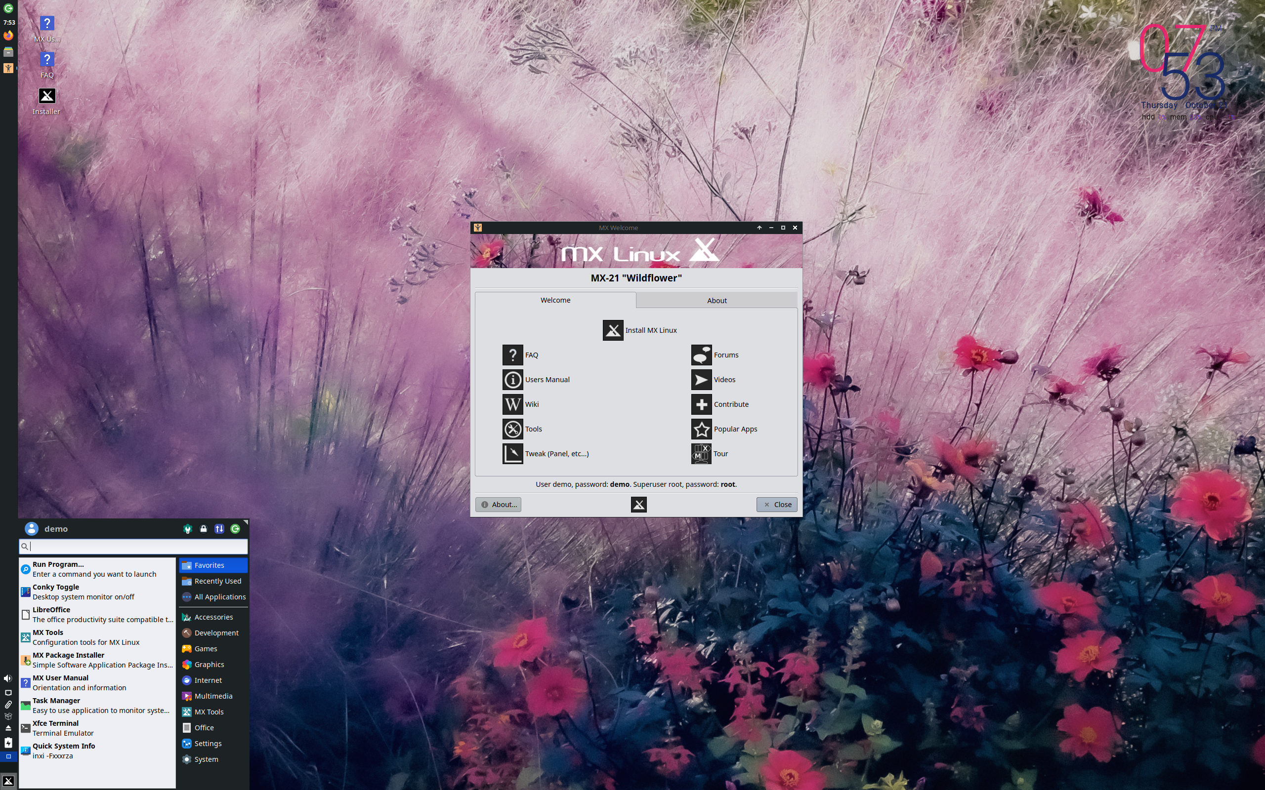 MX Linux desktop screenshot: 21