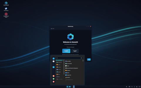 NawaOS desktop screenshot: Distribution overview