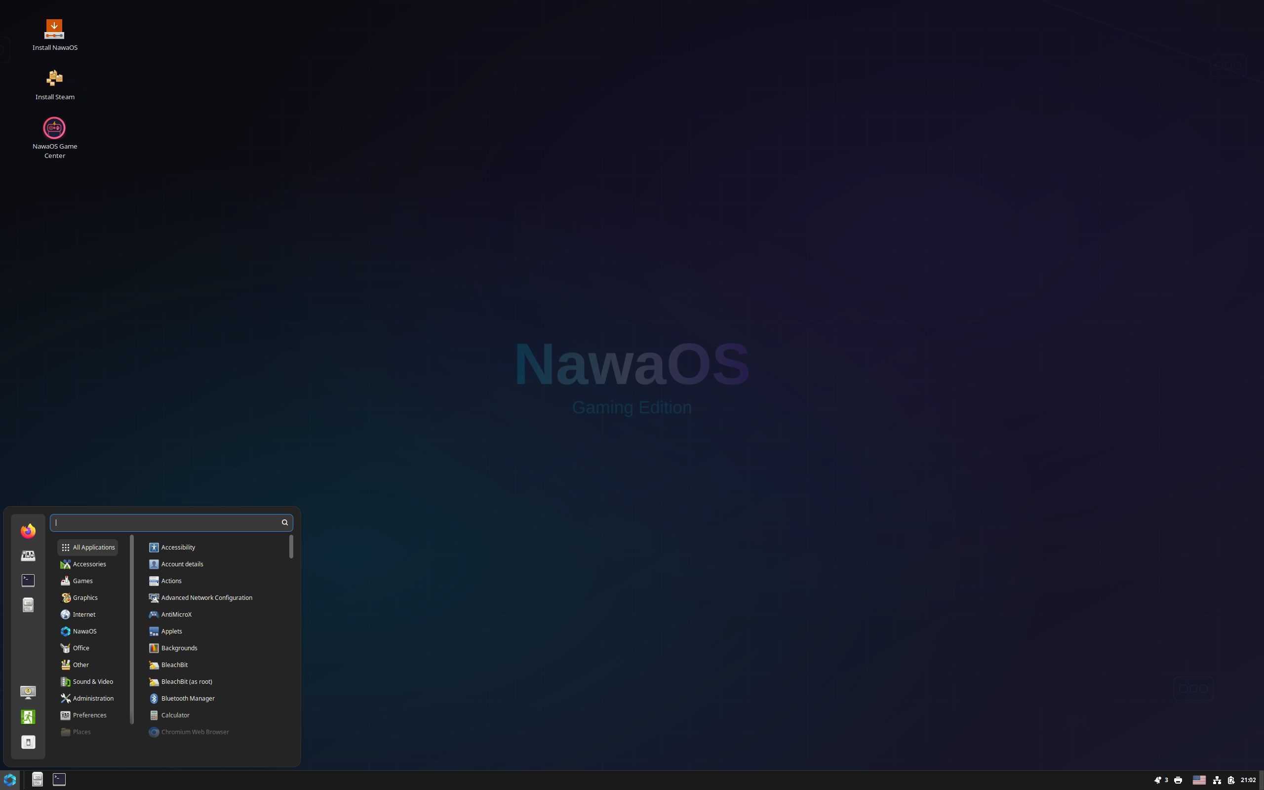 NawaOS desktop screenshot: 1.5