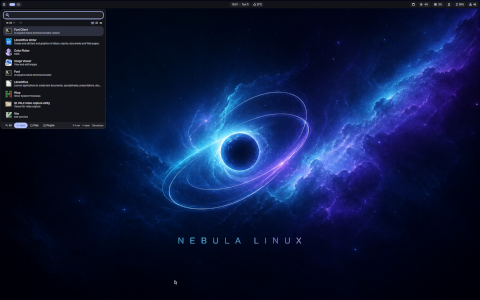 Nebula desktop screenshot: Distribution overview