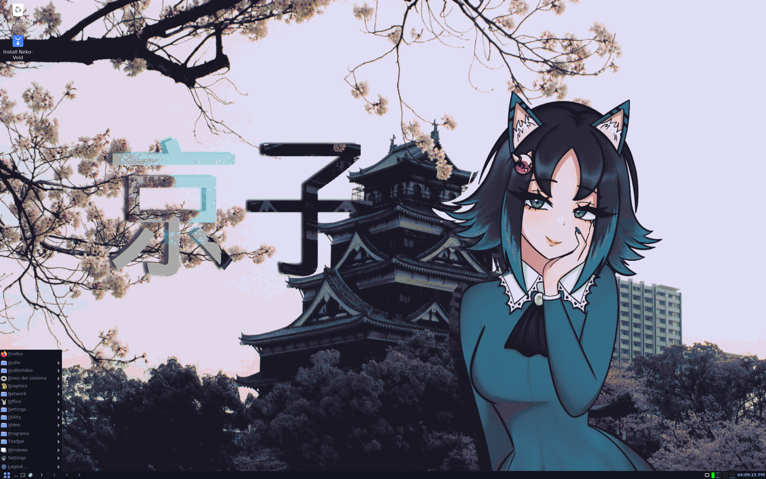 Neko-Void desktop screenshot: 6.12.90 icewm