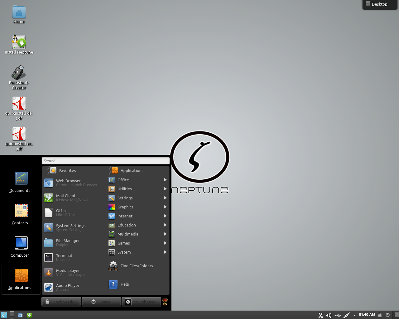 Neptune desktop screenshot: 4.1