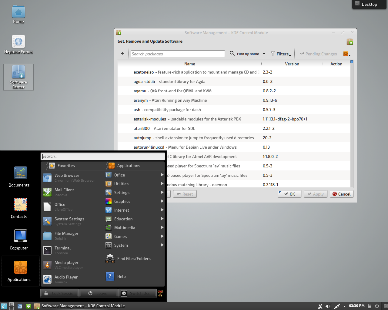Neptune desktop screenshot: 4.4 software