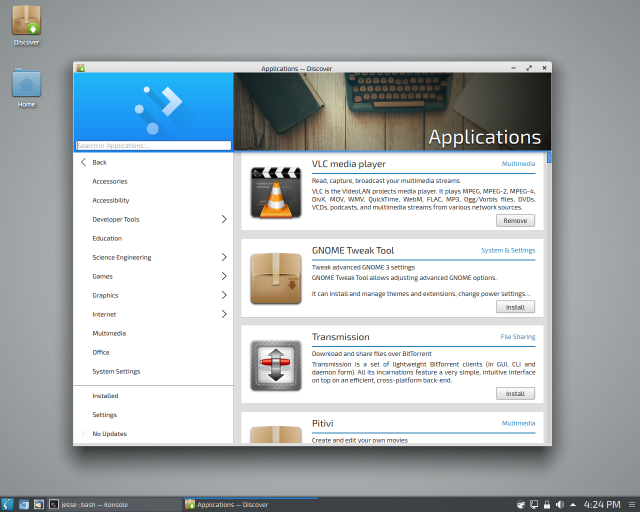 Neptune desktop screenshot: 5.0 discover