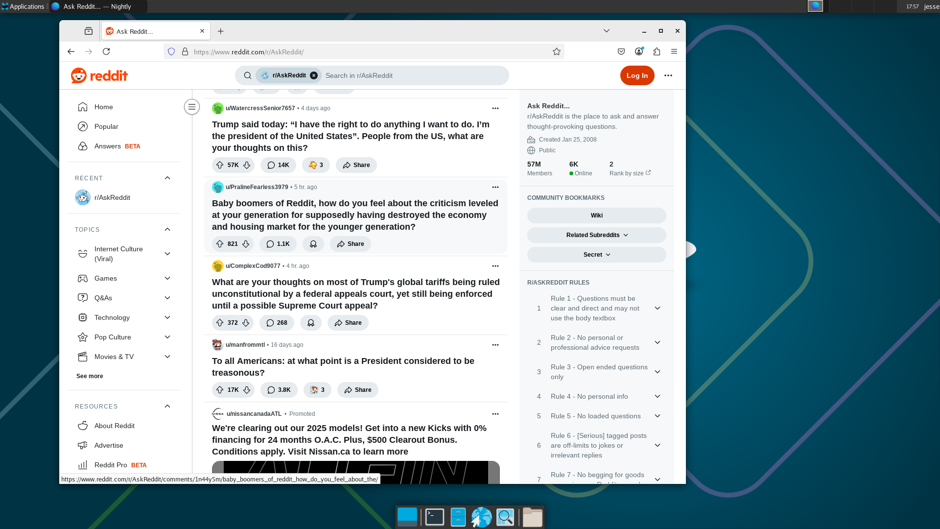 NetBSD desktop screenshot: 10.1 firefox