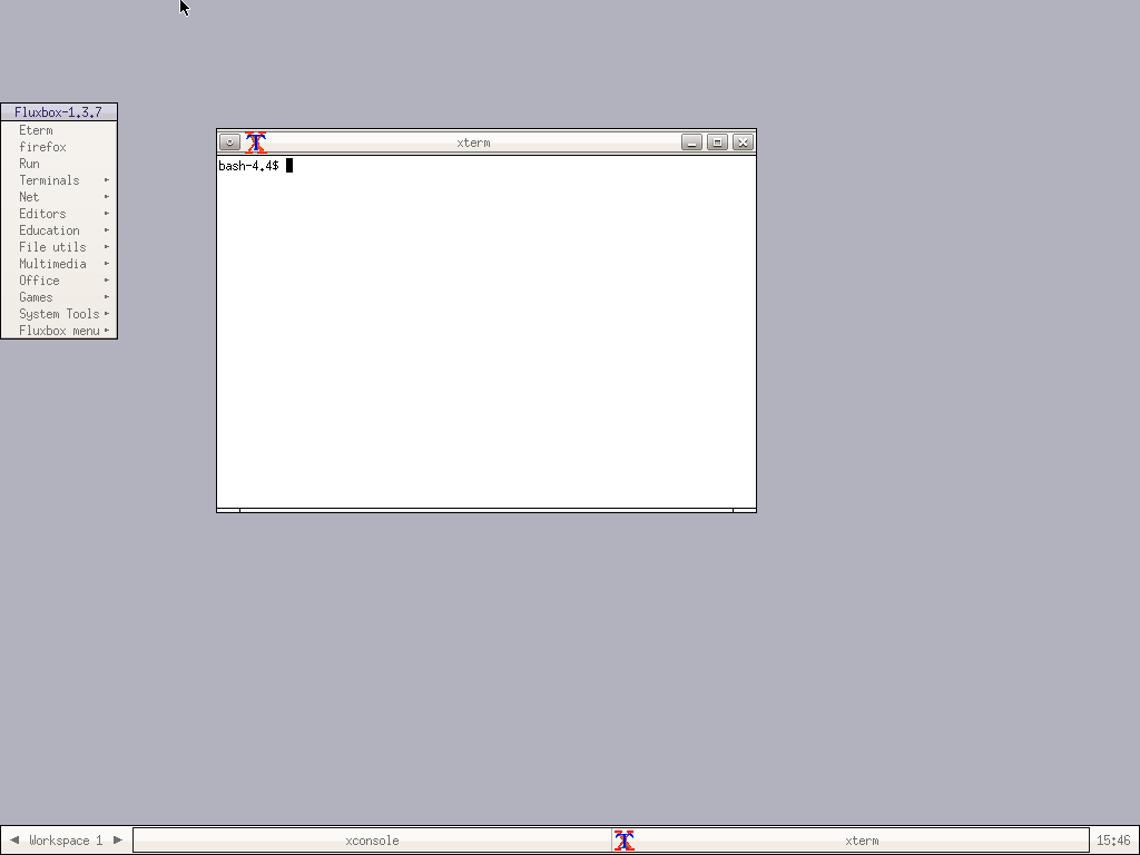 NetBSD desktop screenshot: 8.0 fluxbox