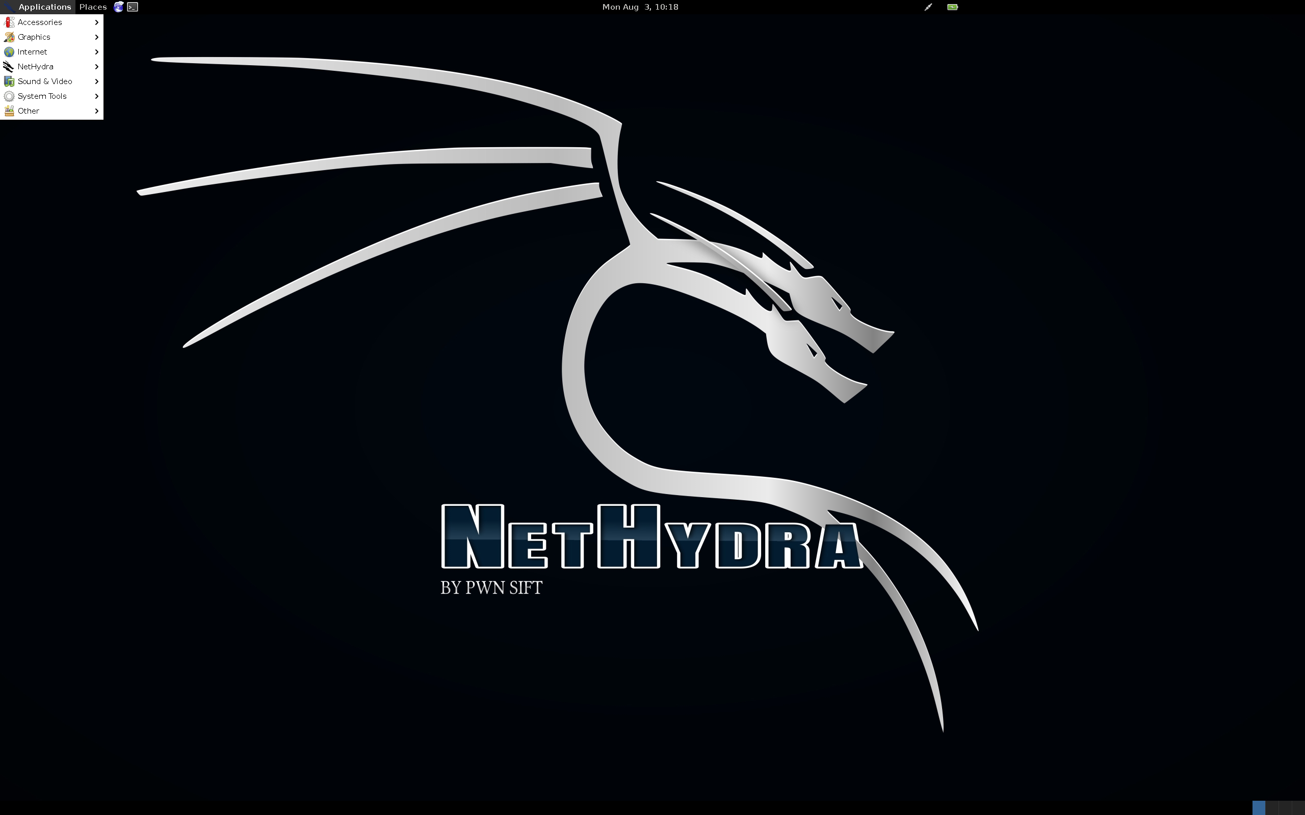 NetHydra desktop screenshot: 1.1.0 mate