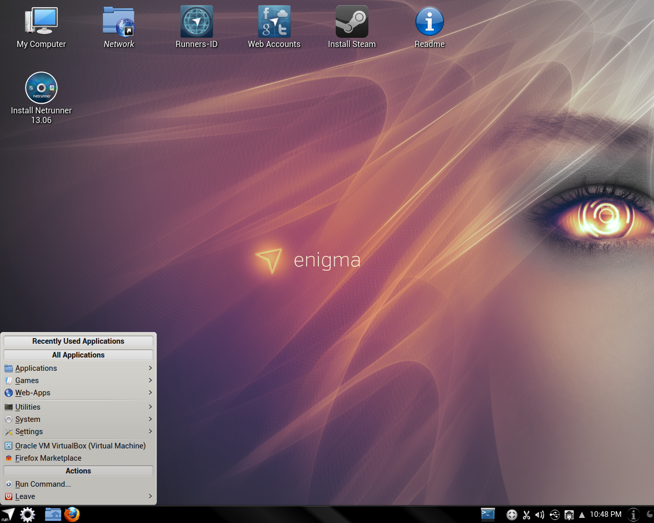 Netrunner desktop screenshot: 13.06