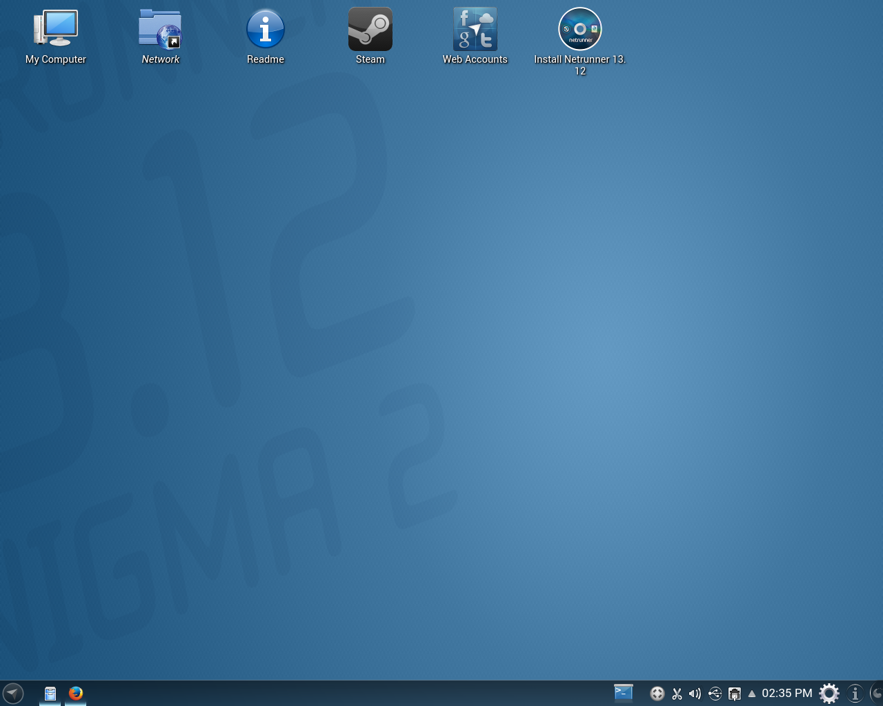 Netrunner desktop screenshot: 13.12 desktop