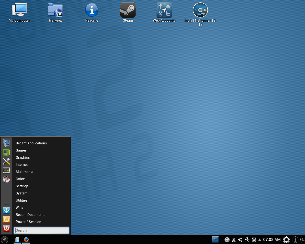 Netrunner desktop screenshot: 13.12