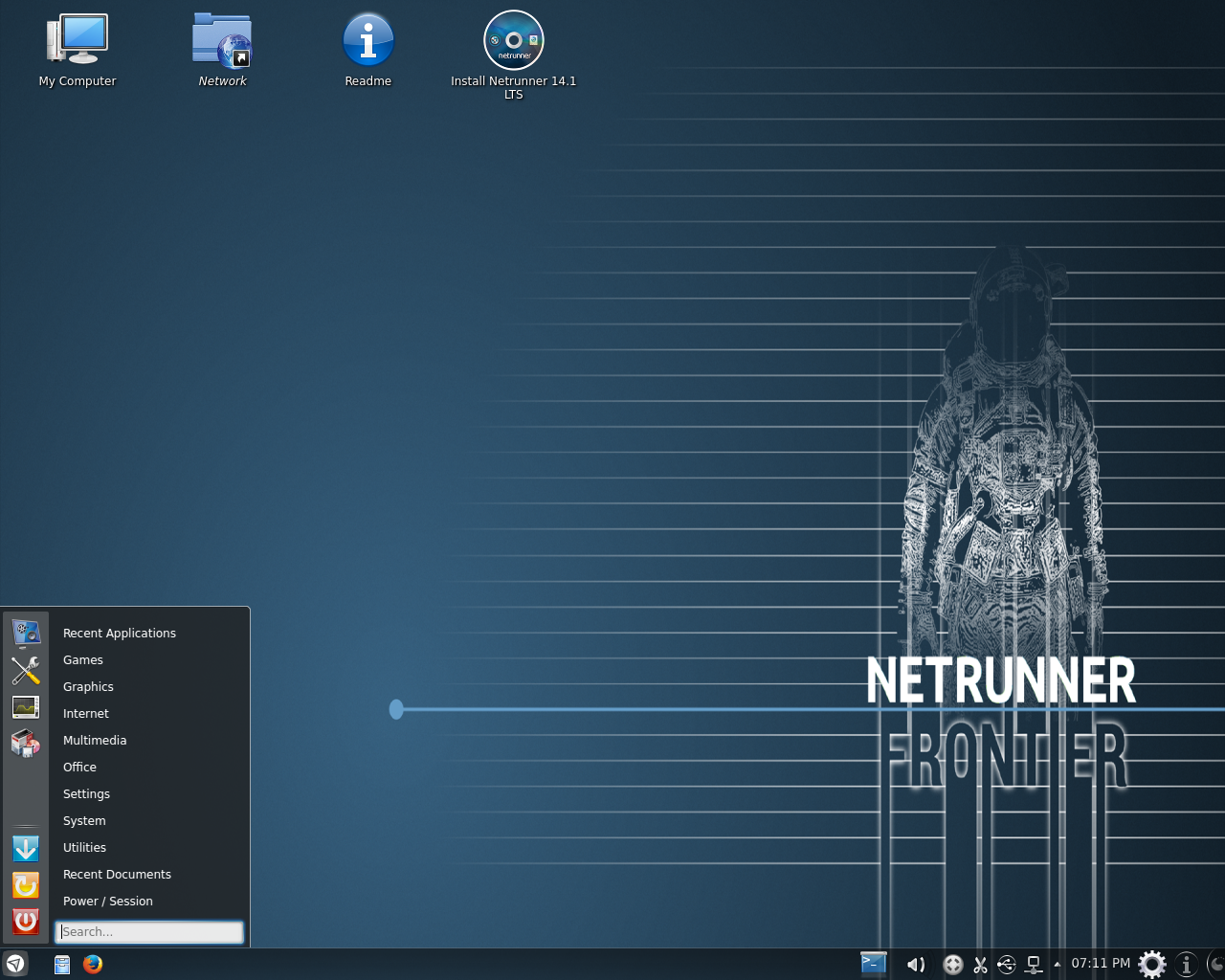 Netrunner desktop screenshot: 14.1 desktop