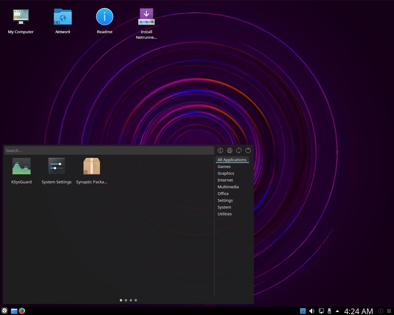 Netrunner desktop screenshot: 17.03