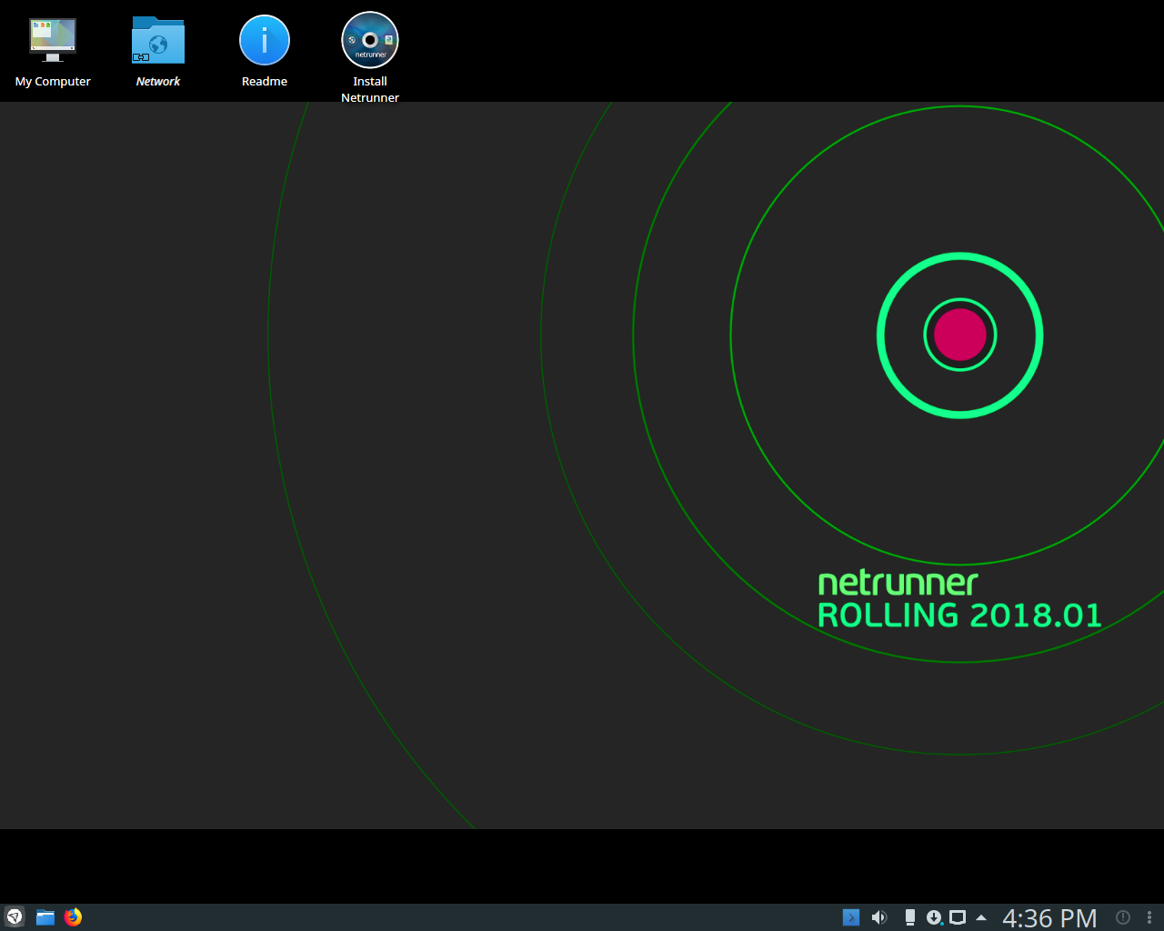Netrunner desktop screenshot: 2018.01